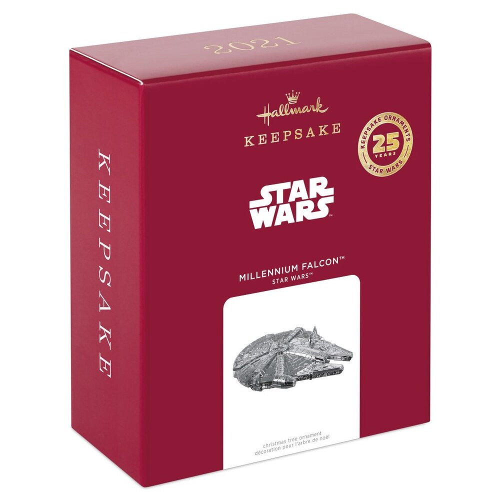 New! Metal Star Wars Millennium Falcon Hallmark Keepsake Christmas Ornament 2021